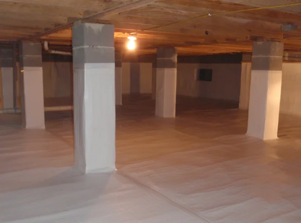 Radon exposure can be dangerous but controllable by using radon resistant vapor barriers.