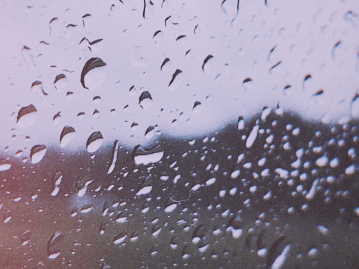 Vapor Barrier with rain on it.