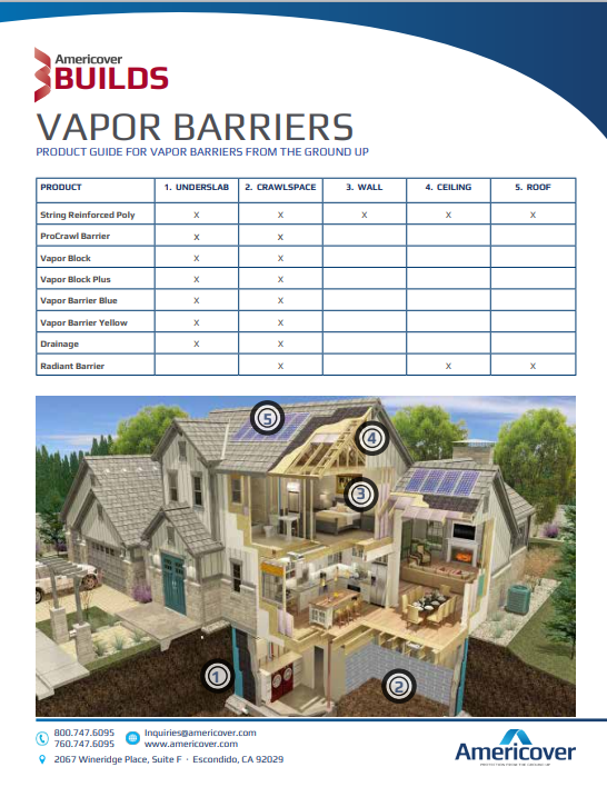 Americover vapor barrier line card